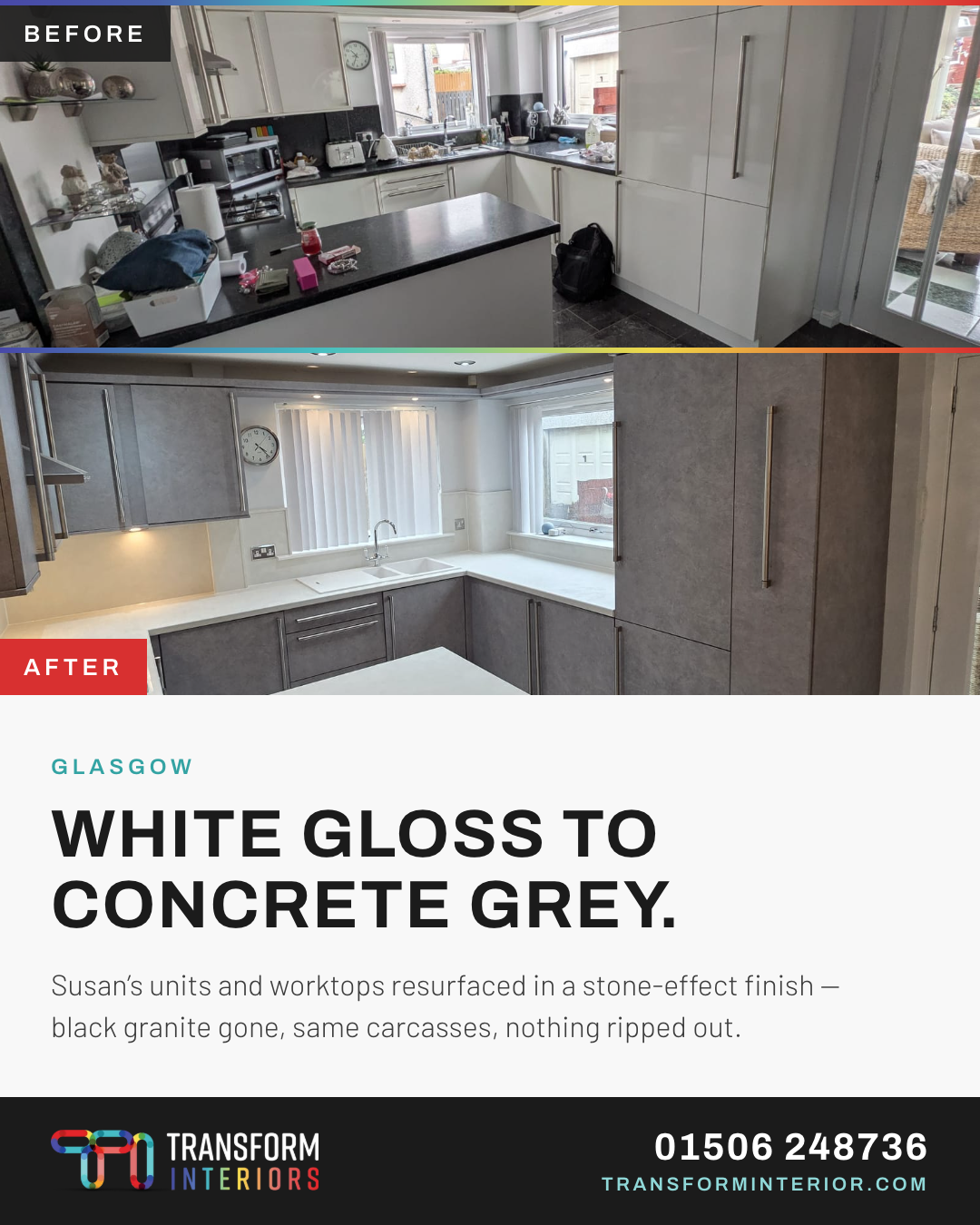 Susan Broom — gloss to concrete grey